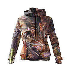 Худі жіноче з принтом «Дазай та Чуя. Літературні генії Бродячі Пси. Bungo Stray Dogs»