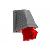 Розетка силова настінна 90° 380V 4*16A поліамід IP44, Bemis (BC1-1504-2535)