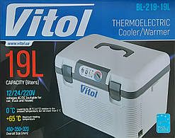 Холодильник автомобільний термоелектричний Vitol 19 л. BL-219-19L DC/AC 12/24/220V 60W ThermoMix