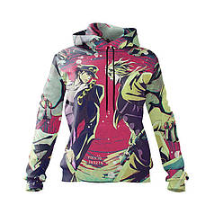 Худі жіноче з принтом «ДжоДжо та Діо. Химерні пригоди ДжоДжо. JoJo’s Bizarre Adventure»