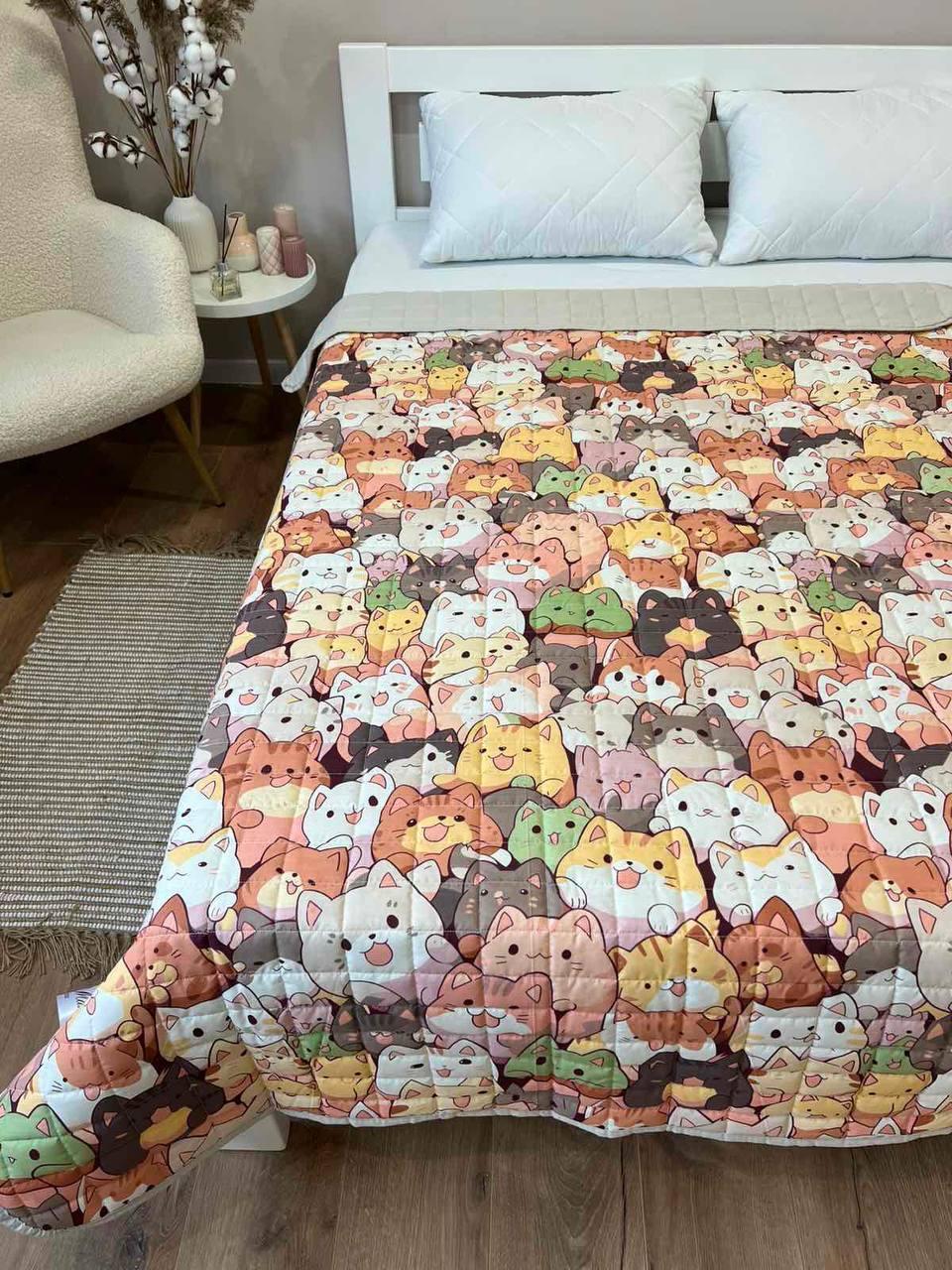 Дитяча двостороння ковдра 150*210 см 100% бавовна, фото 1