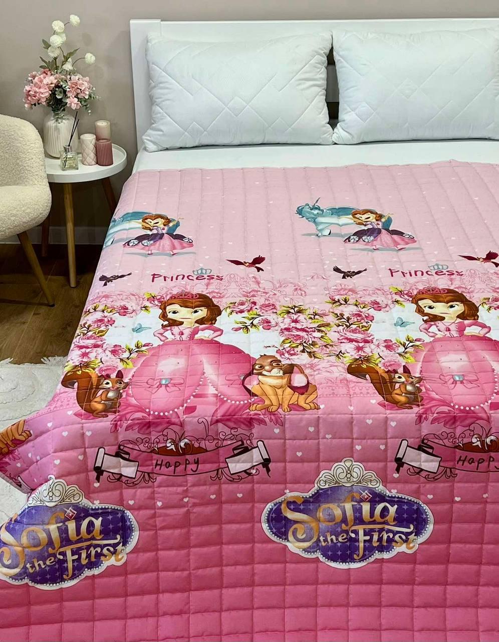 Дитяча двостороння ковдра 150*210 см 100% бавовна, фото 1