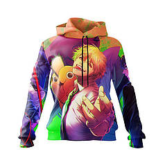 Худі жіноче з принтом «Людина-бензопила. Демонічна харизма. Chainsaw Man. Demonic Charisma»