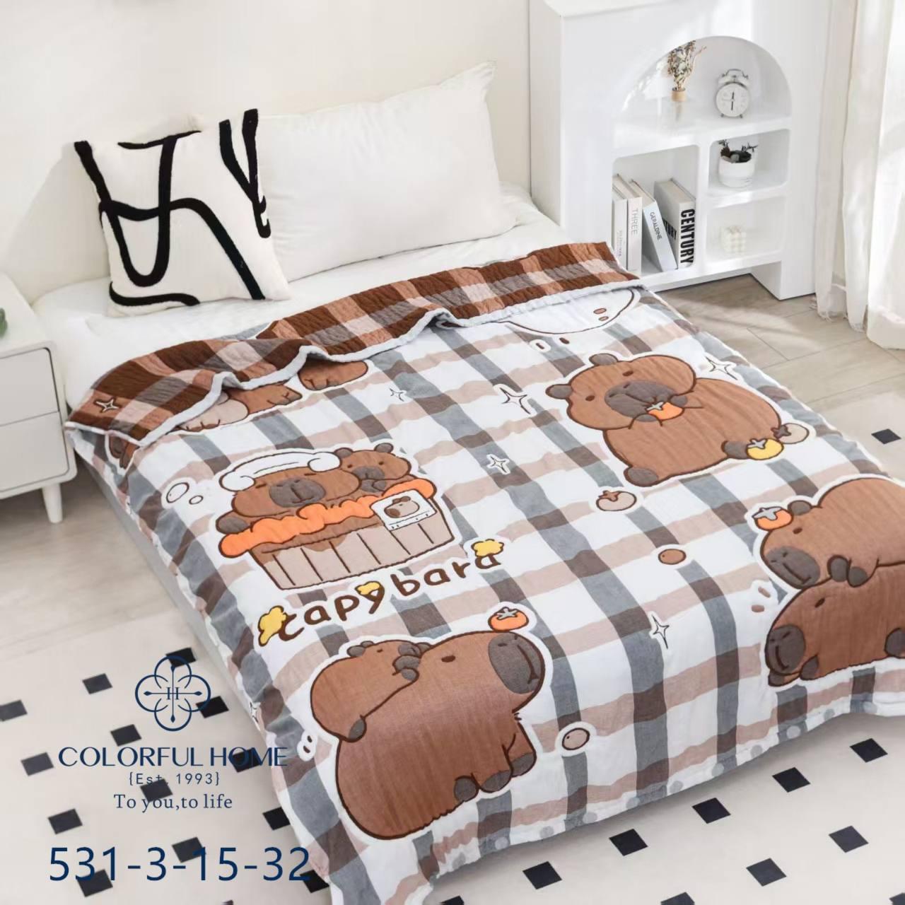 Дитяча муслинова ковдра 160*200 см 100% бавовна, фото 1