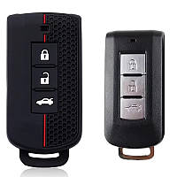 Силіконовий чохол на смарт ключ Mitsubishi 3 кнопки