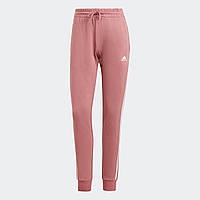 Штани жіночі Adidas Essentials 3-Stripes French Terry з манжетами Темно-рожевий (JP0776 d-pink lav25 (S)
