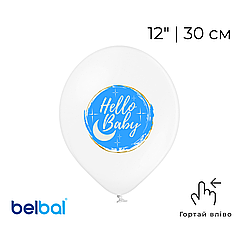 Принт 135 BELBAL-ББ 12" Hello Baby - місяць на блакитному