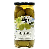 Оливки зелені з кісточкою 350г Delphi