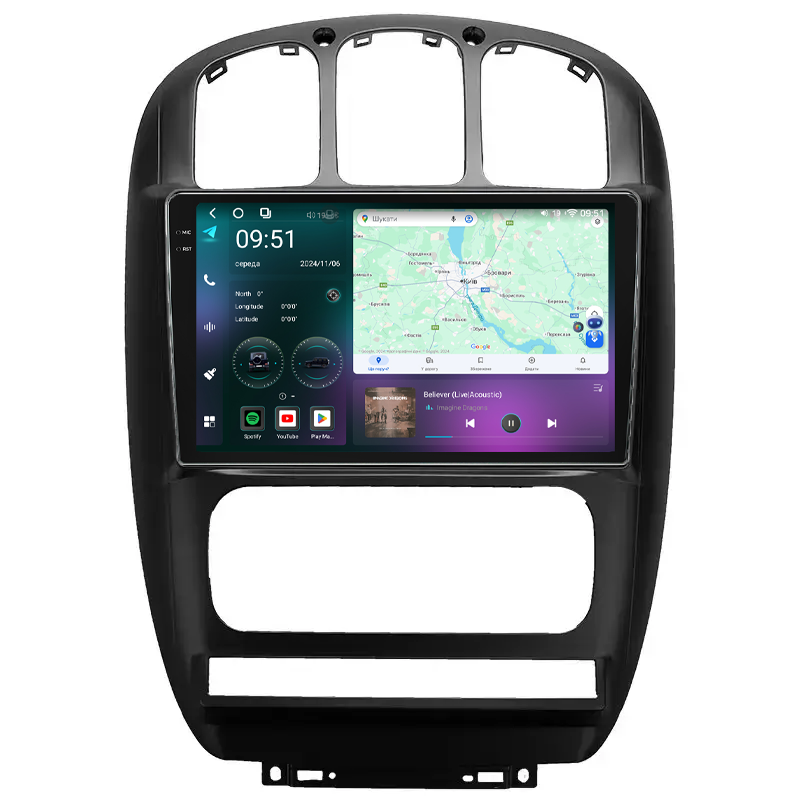 Штатна магнитола Mekede M7 Plus Chrysler Voyager (2000-2007) CarPlay QleD
