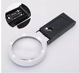 Лупа складна ручна світлодіодна 10X 25X, 6 LED , 2UV (TH7018BD), фото 4