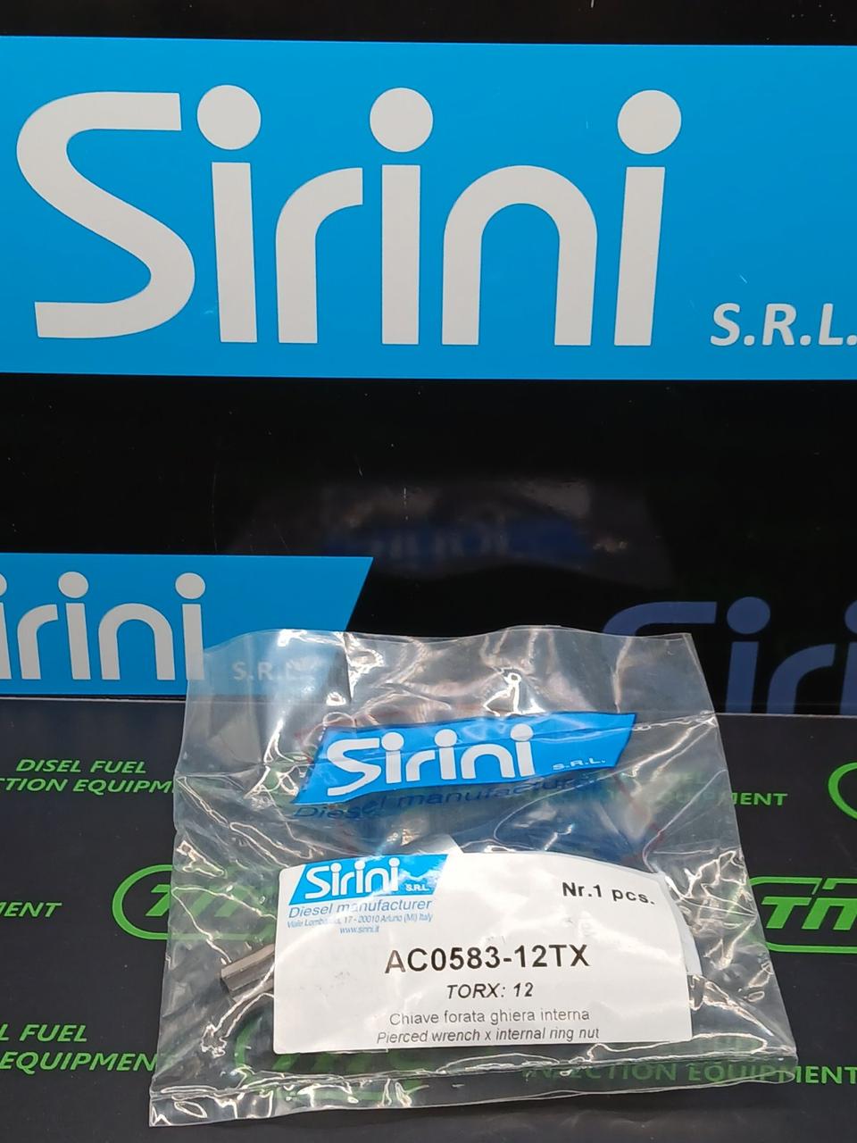 Ключ Torx AC0583-12TX з отвором для форсунок Common Rail Bosch 2.25NC SIRINI, фото 1