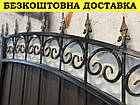 Ворота з профнастилом і кованими елементами, фото 5