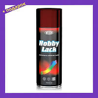 Аерозольна фарба емаль у балончику Hobby Lack темно-коричневий 620. Акрилова фарба у балончику.