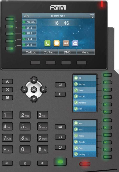 Кнопки швидкого набору з окремим кольоровим екраном у IP-телефона Fanvil X6U