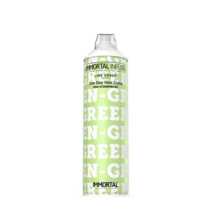 Камуфляж для волосся зелений Immortal Infuse One Day Hair Color Spray Lime Green, 200 мл (INF-168)