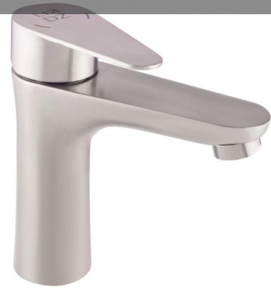 Змішувач для раковини низький Vida 001F, Nickel (k35) LDVID001FNKS34954 Lidz