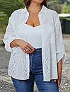 Елегантна блузка PLUS SIZE із прошви для жінок, фото 3