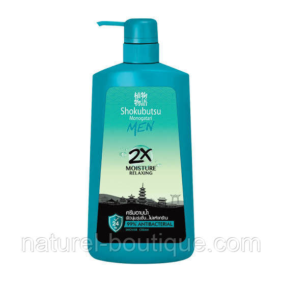 Крем-гель LION Shokubutsu Monogatari для душу Moisture Relaxing для чоловіків 450 мл, фото 1