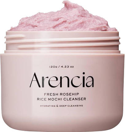 Очищувальне желе з шипшиною та рисом для делікатного вмивання ARENCIA Fresh Rosehip Rice Mochi Cleanser, 120 мл, фото 1