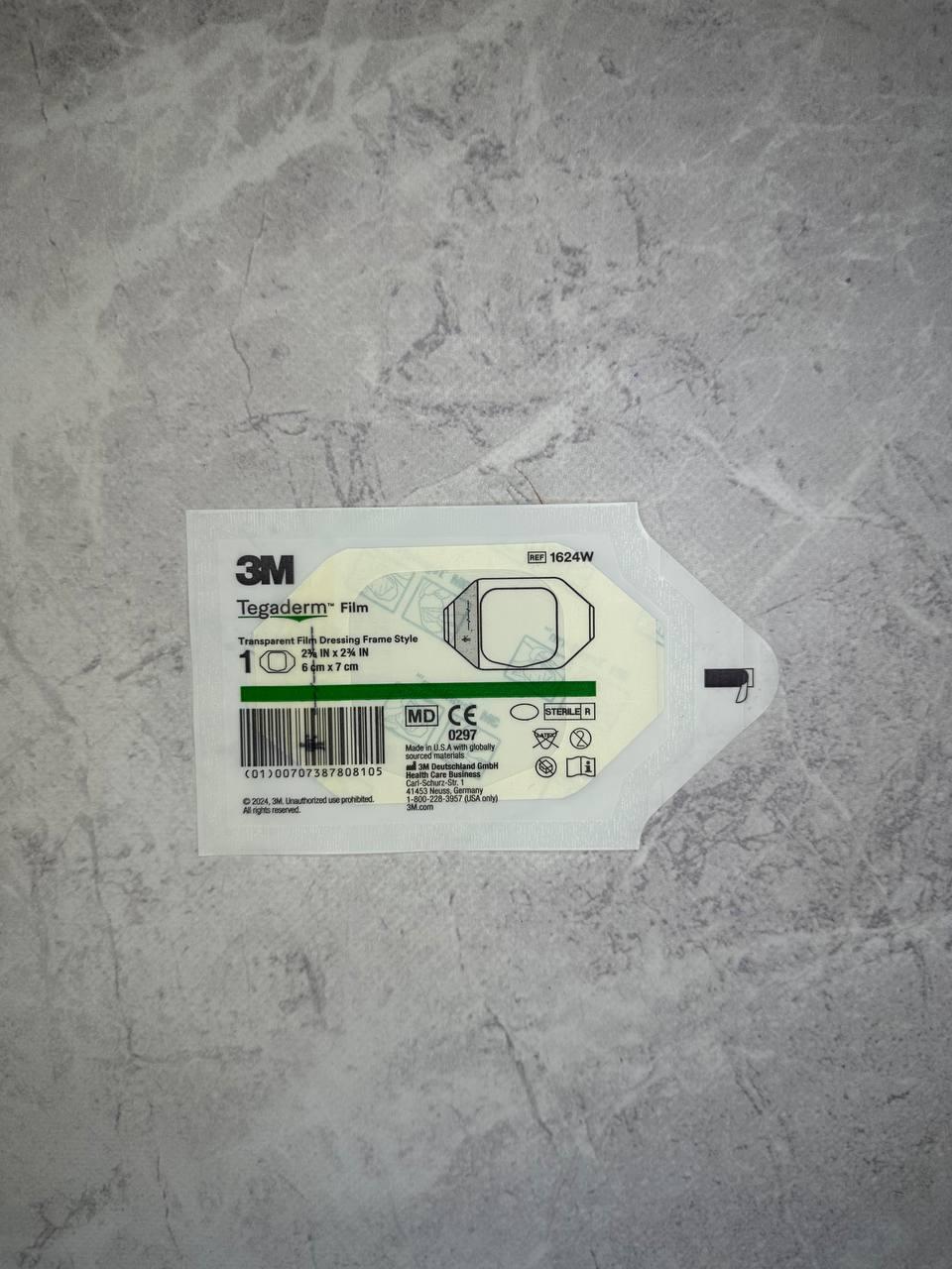 Плівкова прозора пов'язка 3M Tegaderm Film (Тегадерм Філм) 1624W, без вирізу, 6см*7см