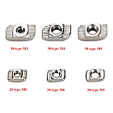 Гайка 20-тип М3 закладна Т-подібна (пазовий сухар), для алюмінієвого профілю 3Д-принтера/ верстата з ЧПК/ ... (B0552), фото 3