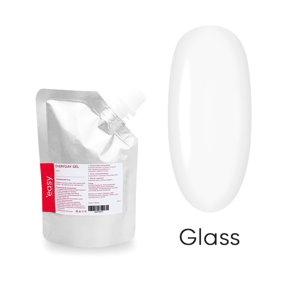Моделюючий гель "Everyday Gel", ТМ "Easy to be professional", колір "glass", 90 мл., фото 1