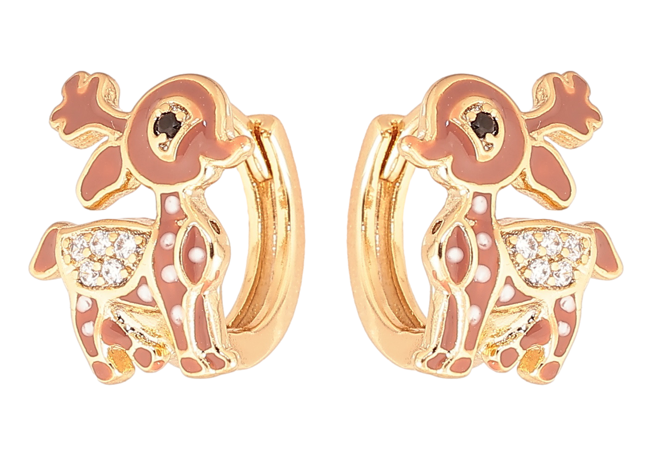 Сережки Xuping Позолота 18K колечка «Оленята», фото 1
