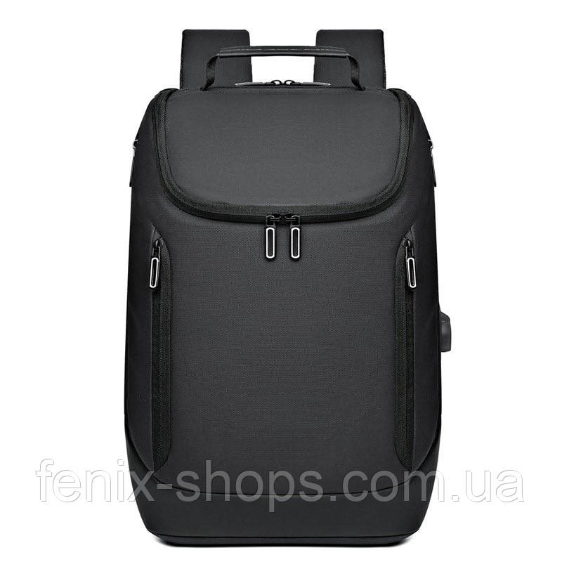 Міський рюкзак для ноутбука 605BL з USB 35л Чорний