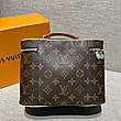 Жіноча коричнева шкіряна косметичка Louis Vuitton Toilet Dopp Kit Pouch Eclipse Луї Віттон несесер LV, фото 9