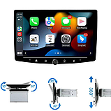 Автомагнітола 1Din 1313А Android 12 з поворотним 10.1" екраном 360°, CarPlay, 4/64 ГБ, GPS, Bluetooth, Wi-Fi, фото 3