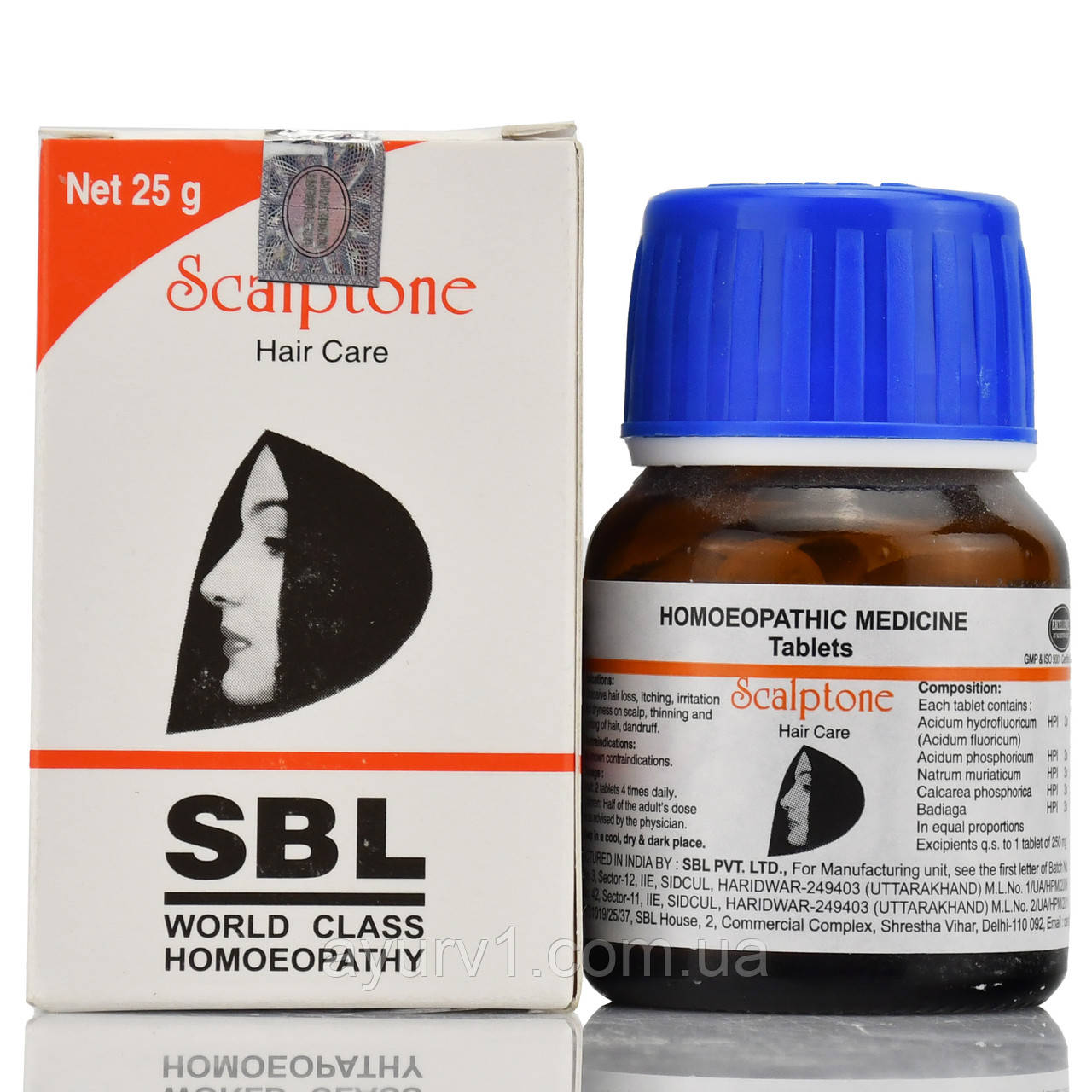 Гомеопатичні вітаміни для волосся Sbl Scalptone 25 g (100-120 таб)