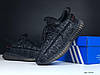 Кросівки чоловічі Yeezy Boost 350 Black чорні  Ізі Буст легкі літні, фото 7