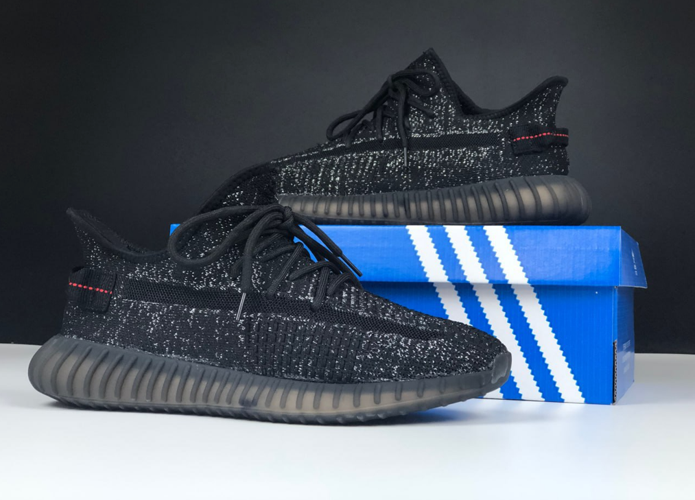 Кросівки чоловічі Yeezy Boost 350 Black чорні Ізі Буст легкі літні