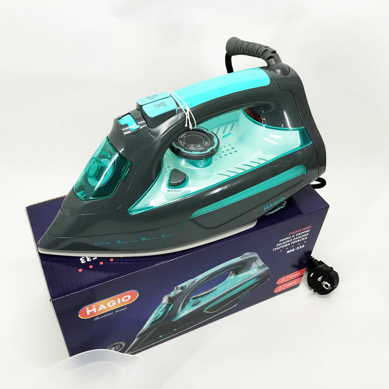 Керамічна праска для прасування Magio MG-533 2600 Вт, Праска для прасування дитячих речей TR-48, фото 1