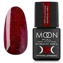 Гель лак Moon Full Red Flashing Disсo Gel червоний з шимером №FD07
