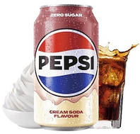 Pepsi Cream Soda Zero Sugar Смак крем сода без цукру 330ml, фото 3