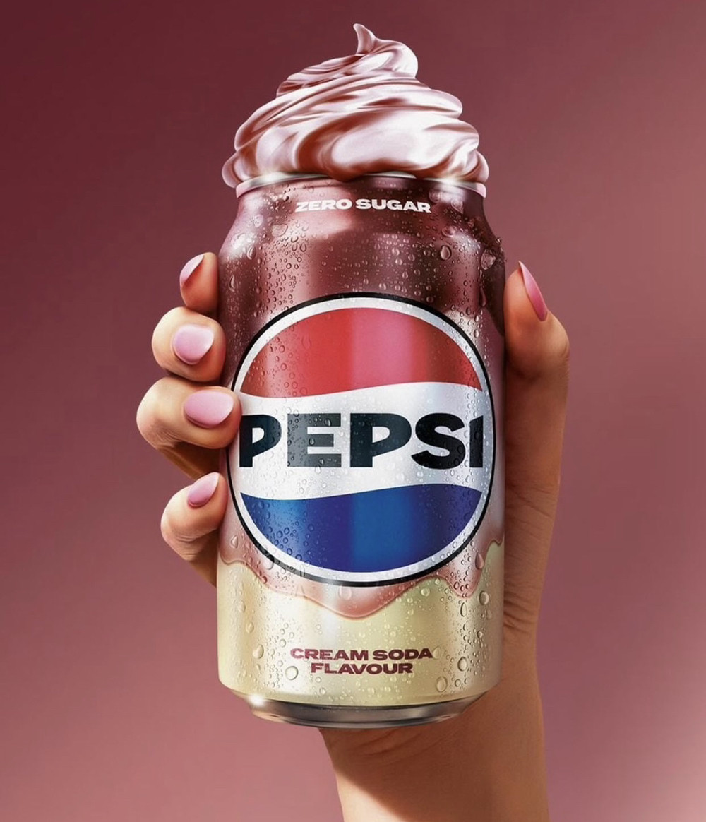 Pepsi Cream Soda Zero Sugar Смак крем сода без цукру 330ml