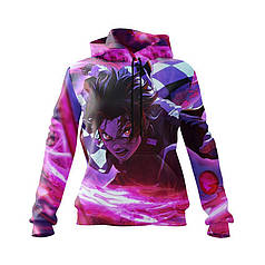 Худі жіноче з принтом «Танджіро. Клинок, який знищує демонів. Tanjiro. Demon Slayer»