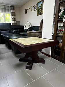 Столик журнальний із натурального дуба та кахлю, Нідерланди