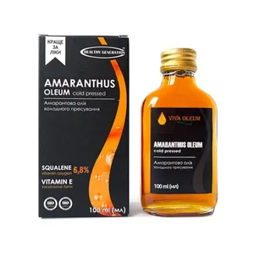 Олія амарантова холодного пресування Healthy Generation, 100 мл