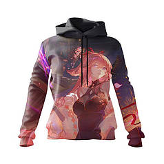 Худі жіноче з принтом «Яє Міко в сукні. Геншин Імпакт. Yae Miko. Genshin Impact»