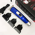 Машинка для стрижки з потужним акумулятором Gemei, Бездротовий акумуляторний тример для стрижки волосся ZE-32, фото 4