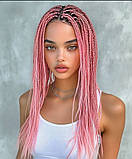 Канекалон однотонний рожевий А15 60см, фото 2