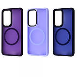 Чохол-накладка Wave Matte Insane Case with Magnetic Ring для Samsung Galaxy S24 SM-S921 Midnight Blue, фото 3