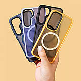 Чохол-накладка Wave Matte Insane Case with Magnetic Ring для Samsung Galaxy S24 SM-S921 Midnight Blue, фото 5