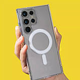 Чохол-накладка Wave Clear Case (PC+TPU) with Magnetic Ring для Samsung Galaxy S24 SM-S921 Transparent, фото 3