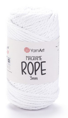 Пряжа Macrame Rope Yarnart 3мм-751 білий, фото 1
