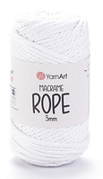 Пряжа Macrame Rope Yarnart 3мм-751 білий