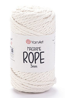 Пряжа Macrame Rope Yarnart 3мм-752 молочний