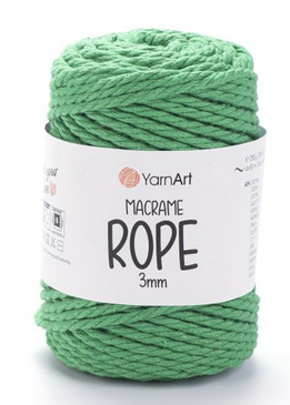 Пряжа Macrame Rope Yarnart 3мм-759 зелений, фото 1